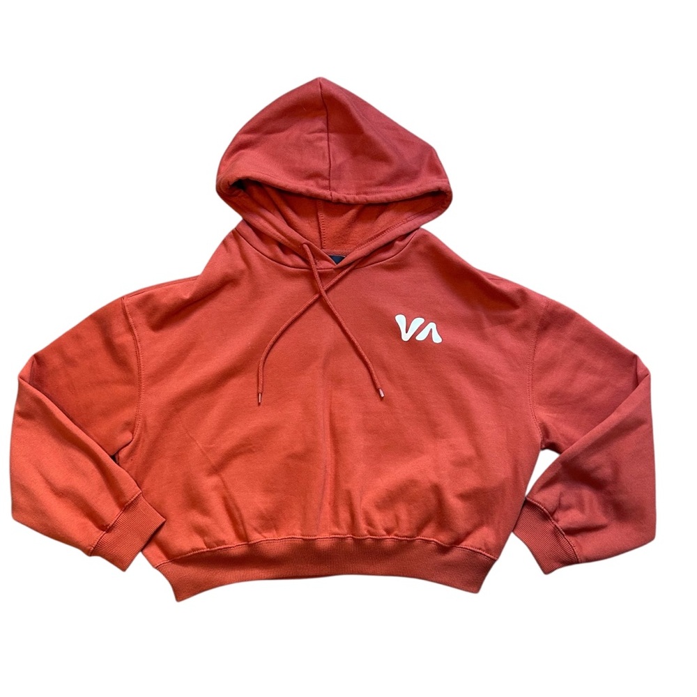 NEW RVCA | Oversized Crop Rust Hoodie